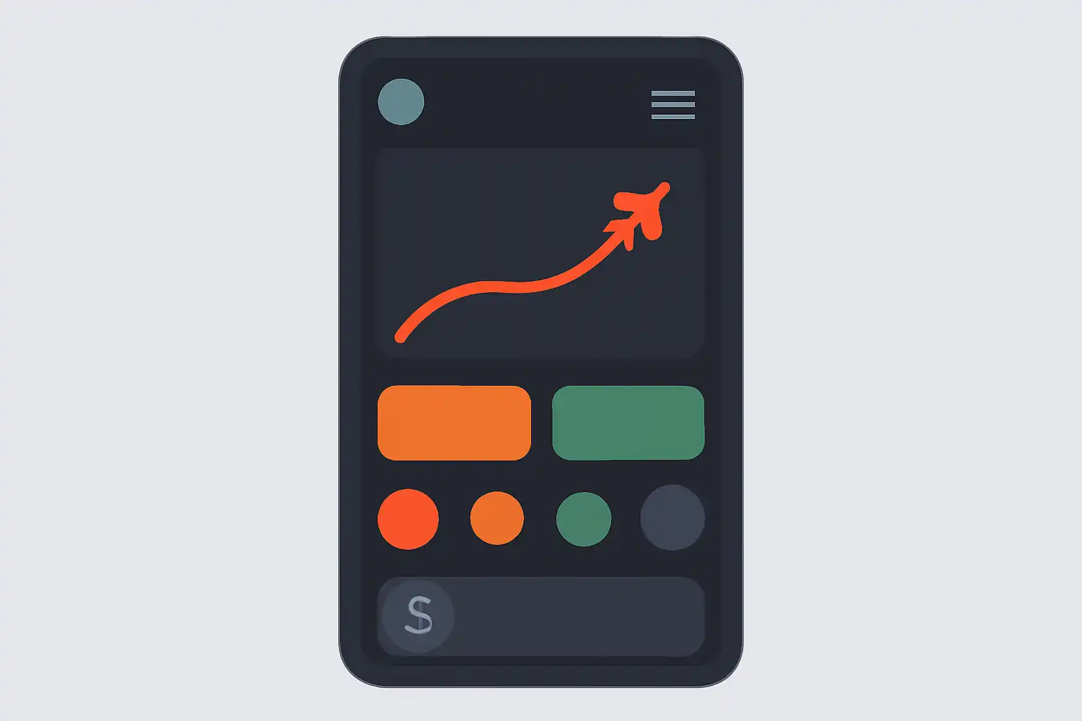 Detail screen: chicken road, mobile-first UI mockup, dark theme