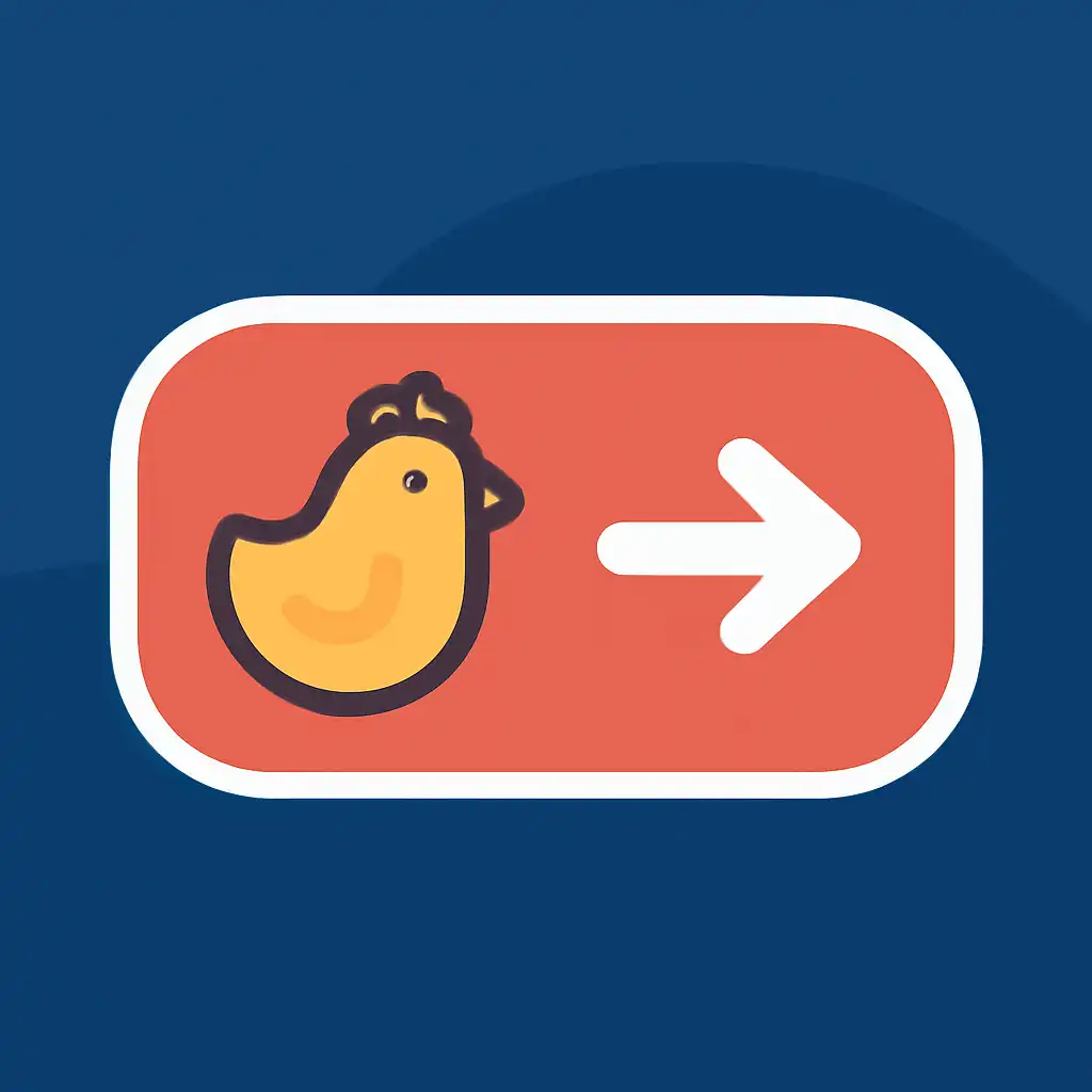 Close-up of button or form field for chicken road