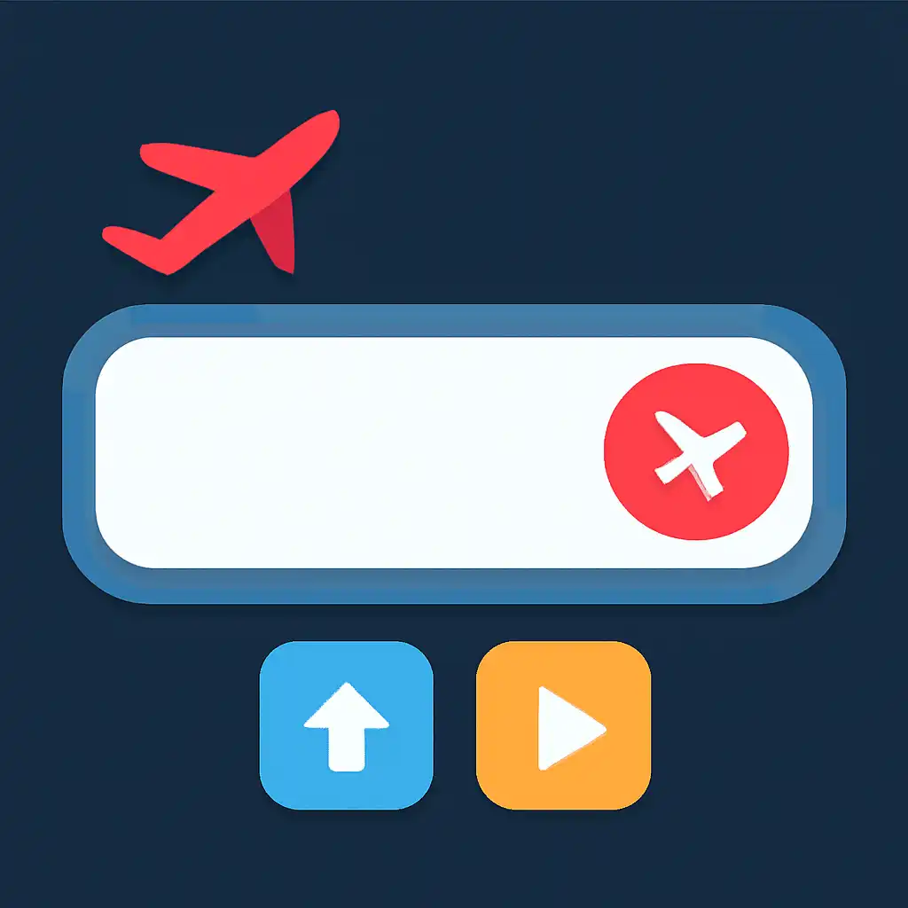 Close-up of button or form field for crash game
