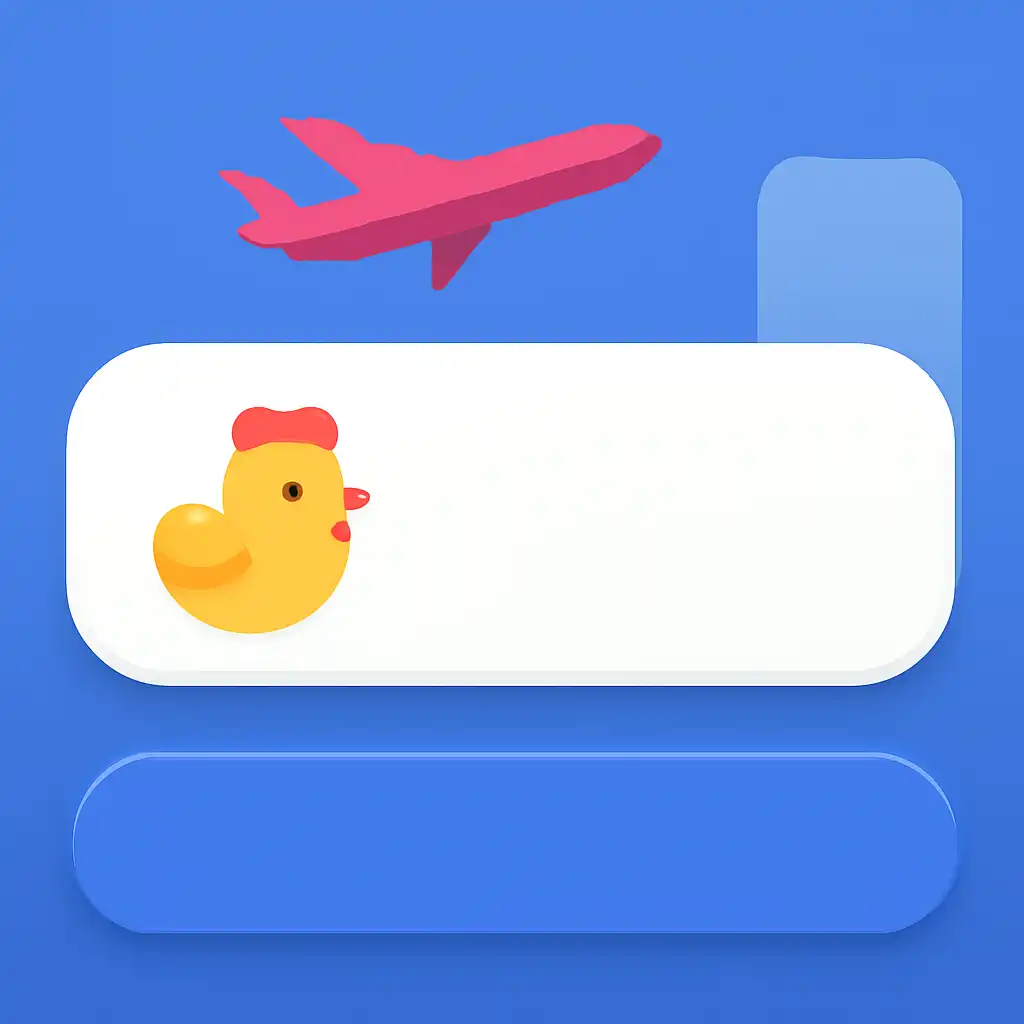 Close-up of button or form field for chicken road game